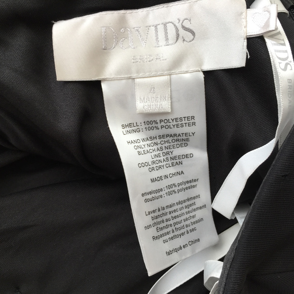 David's Bridal Versa Black Convertible dress S 4 - Picture 7 of 7